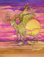 Golden Leaf Dragon Sunset